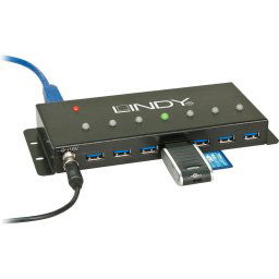 Lindy 7 Port Industrial USB 3.0 Hub - hub - 7 ports