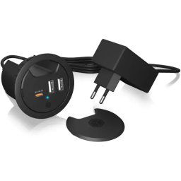 RaidSonic ICY BOX In-Desk USB Charger with Power Delivery & Quick Charge