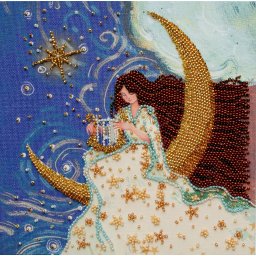 Set broderie cu margele cusute, Andromeda, 20x20 cm