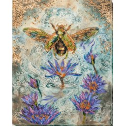 Set broderie cu margele cusute, Carabusul de aur, 30x37 cm