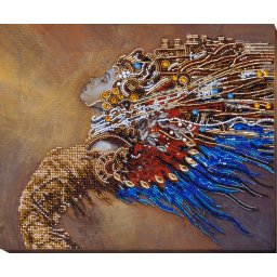 Set broderie cu margele cusute, Zlit, 32x27 cm