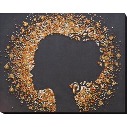 Set broderie cu margele cusute, Stralucire, 35x27 cm