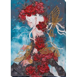 Set broderie cu margele cusute, Spre vis, 30x41 cm