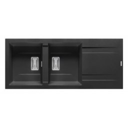 Chiuveta granit KARTESIO 116x50 2B 1D Black 070135711