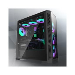 Carcasa Carcasa PONOS Ultra Midi-Tower, Tempered Glass, Fara sursa, Alb