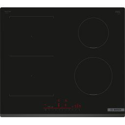 Plita incorporabila Bosch PVS631HB1E, Inductie, 4 zone de gatit, Combi Zone, Power Boost, Home Connect, 60cm, Negru