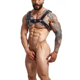 DNGEON Cross Chain Harness Black