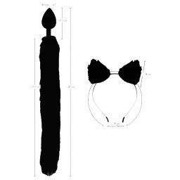 Bad Kitty - set de plug anal pisicuță - (negru)