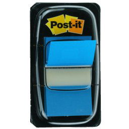Index Post-it Clasic, 25.4 x 43.2 mm, 50 indecsi/set, albastru