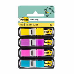 Index Post-it Mini, 11.9 x 43.2 mm, 35 file/culoare, 4 culori/set