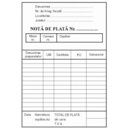 Nota de plata A6, C100, hartie offset , tipar F, 3 buc/set