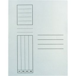 Dosar simplu standard, alb, 10 bucati/set