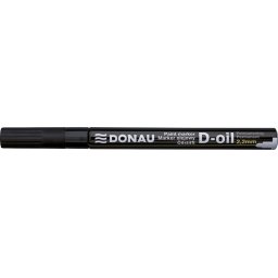 Marker permanent, Donau, cu vopsea, corp metalic, vf.rotund,2.2mm, negru