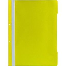 Dosar plastic cu sina si 2 perforatii, galben, 25 buc/set