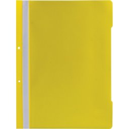 Dosar din plastic cu sina si 2 perforatii, A4, galben, 25 buc/set