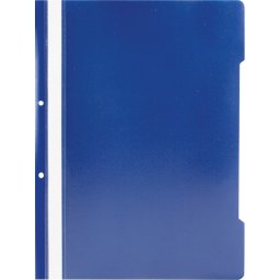 Dosar din plastic cu sina si 2 perforatii, A4, bleumarin, 25buc/set