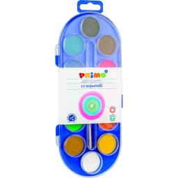 Acuarele Morocolor, 12 culori, diametru pastila 30 mm