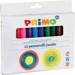 Markere colorate Morocolor Primo Jumbo, 12 culori/cutie