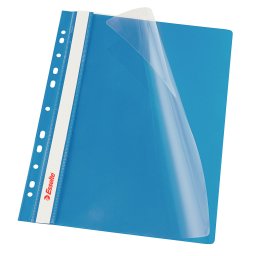 Dosar PP, cu sina si multiperforatii, ESSELTE Vivida, A4, 10 buc/set - albastru