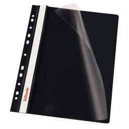Dosar PP, cu sina si multiperforatii, ESSELTE Vivida, A4, 10 buc/set - negru