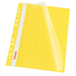 Dosar PP, cu sina si multiperforatii, ESSELTE Vivida, A4, 10 buc/set - galben