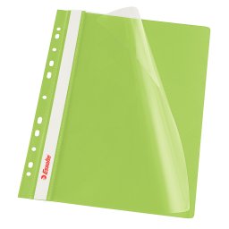 Dosar PP, cu sina si multiperforatii, ESSELTE Vivida, A4, 10 buc/set - verde