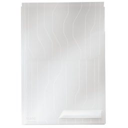Mapa LEITZ CombiFile Jumbo, cu eticheta, PP, A4, 200 mic, 150 coli, pre-perforata, 3 buc/set, transparent