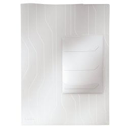 Mapa LEITZ CombiFile, cu eticheta si separatoare, PP, A4, 200 mic, 40 coli, pre-perforata, 3 buc/set, transparent