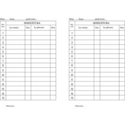 Condica de prezenta, A4, 50 file, fata-verso, 3 bucati/set
