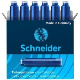 Patroane cerneala SCHNEIDER, 6buc/set - albastru royal
