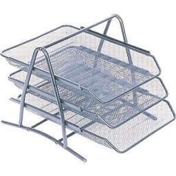 Set 3 tavite pentru documente Mesh Memoris-Precious, metal, argintiu