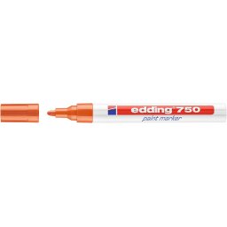 Marker permanent Edding 750, cu vopsea, varf rotund 2-4 mm, portocaliu