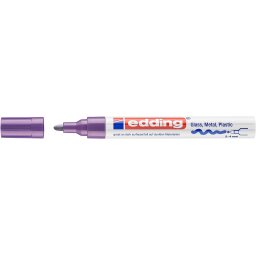 Marker permanent Edding 750, cu vopsea, varf rotund 2-4 mm, violet