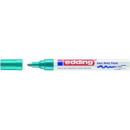 Marker permanent Edding 750, cu vopsea, varf rotund 2-4 mm, bleu
