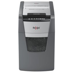 Distrugator documente automat REXEL OPTIMUM 130X, P4, cross-cut (confeti), 130 coli, cos 44l, negru