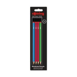 Set Rotring 4 creioane lemn HB standard