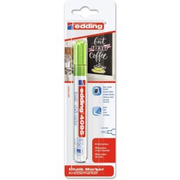 Marker Edding 4095 cu creta lichida, varf 2-3 mm, verde, blister