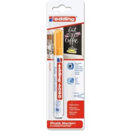 Marker Edding 4095 cu creta lichida, varf 2-3 mm, orange, blister