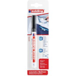 Marker Edding 8040, pentru etichetele textile, varf rotund 1 mm, negru, blister