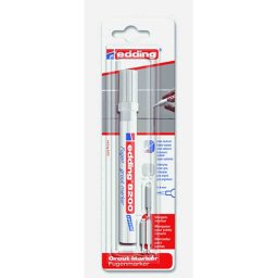 Marker Edding 8200, pentru rosturi, varf rotund 2-4 mm, argintiu, blister
