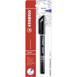 Liner Stabilo Sensor, varf 0.3 mm, negru, blister