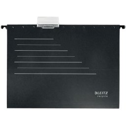 Dosar suspendabil Leitz Alpha Recycle, carton reciclat, A4, negru