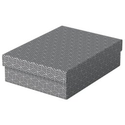 Cutie depozitare Esselte Home Recycled, carton, 36x26x10 cm, cu capac, 3 buc/set, gri