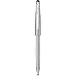 Pix cu mecanism Scrikss Stylus Matt Grey, gri deschis, touch, vf M, scriere albastra