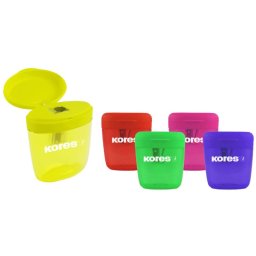 Ascutitoare Kores cu container, simpla, diverse culori