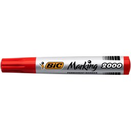 Marker permanent BIC 2000, varf rotund 1.7 mm, rosu