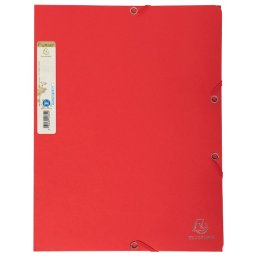 Dosar plic Exacompta Aquarel, A4, carton reciclat, inchidere elastic, rosu