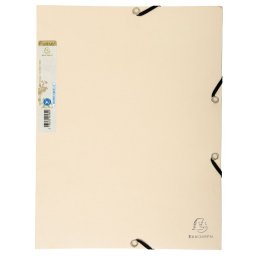 Dosar plic Exacompta Aquarel, A4, carton reciclat, inchidere elastic, crem