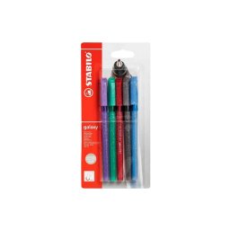Pix fara mecanism Stabilo Galaxy 818, M, 0.45 mm, 5 culori/blister