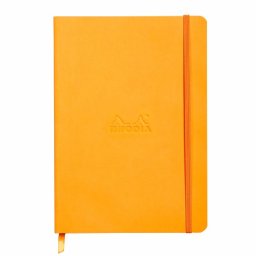 Notebook A5 Rhodiarama, 80 file, ivory, dictando, portocaliu